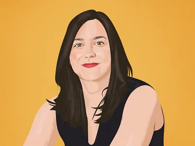 Portrait business character happy headshot illustration illustrator lady photoshop portrait realistic smile texture woman