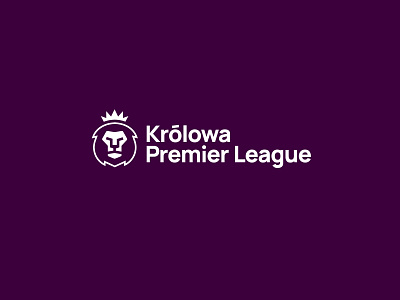 Królowa Premier League ball crown football head king lion logo premier league soccer