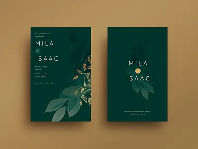 Vistaprint | Dramatic Greenery branding design greenery print design wedding wedding design