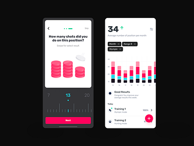 numbers ar clean dark dashboard minimal simple slider ui voit xandovoit