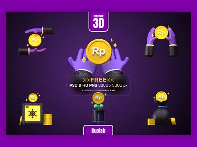 Rupiah Coin 3D Illustration | FREE 3d 3d art 3d icon 3d illustration 3d modeling 3d render blender business coin currency design dollar ecommerce finance financial gold coin illustration money rupiah