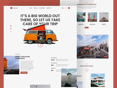 Panginepan - Trip Website Exploration design destinations place traveling trip ui ui ux uidesign web design website website design