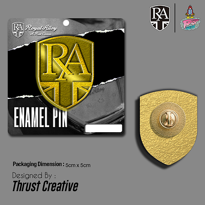 Royal Alloy Gold Enamel Pin branding graphic design limited stocks merchandise