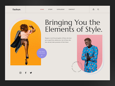 #Exploration - Hero Section for Fashion Website clean design fashion fashion website gradient minimalist ui ux web design