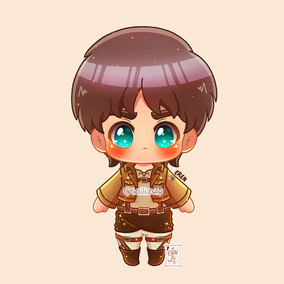 Eren Jaeger from Shingeki No Kyojin FANART adorable adorable lovely artwork concept creative cute art design digitalart illustration