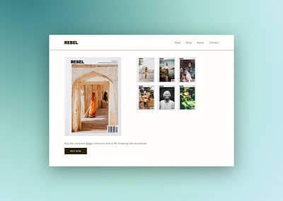 Rebel Magazine Concept blog branding design digital literature magazine minimalist online store shop ui