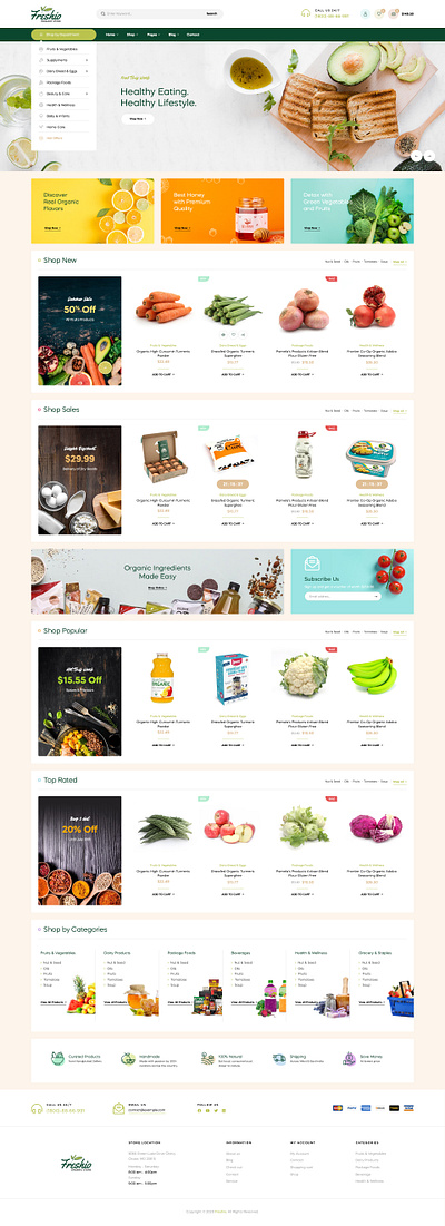 Freshio - Organic & Food Store WordPress Theme clean creative ecommerce elementor food freshio organic pavothemes responsive store woocommerce theme wordpress theme