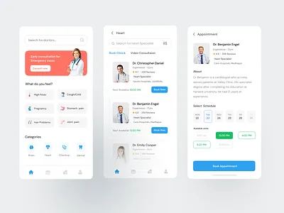 Online Doctor Consultation App app ui concept ui consultation online doctor