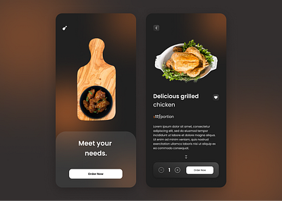 Chicken Order App apps better branding chicken concept design food food order graphic design healty inspiration modern order simple ui ux