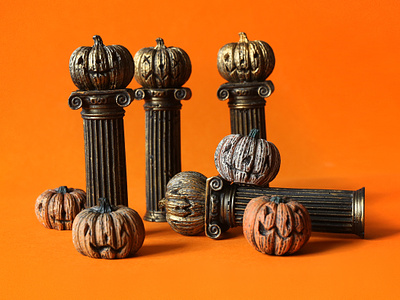 Pumpkins! art art toy cute drawing halloween hand made illustration jemonite model pumpkin pumpkins spooky spoop spoopy