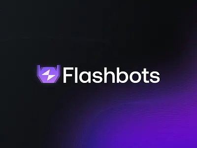 Flashbots - Logo Redesign bitcoin bot branding crypto design ethereum flash flashbots illustration leverage lightning logo mev nft opensea purple robot token vector web3