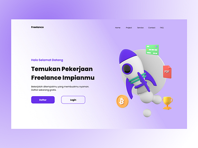 Freelanco Landing Page app freelance landiingpage ui ux