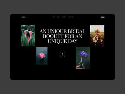 Fumble - Flower Website Interaction animation explainer video florist landingpage flower flower plant flower shop flower website header header section interaction landing page landingpage motion motion graphics nature pixency ui design ux design webdesign website design