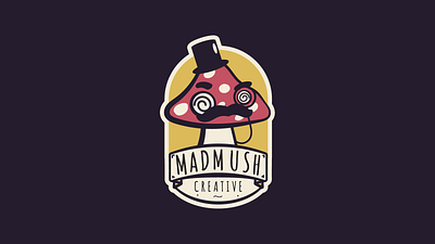 MadMush Creative branding creative design fun hatter illustration logo mad mad hatter mascot mushroom playful unique