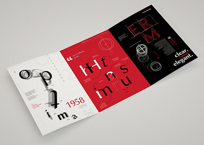 Brochure Design - Optima Typeface brochure design conceptual poster minimal optima typeface