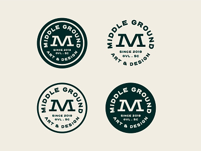 Middle Ground Badges badge badge design badge logo branding cream design iconography illustration lock up logo type typography ui vintage