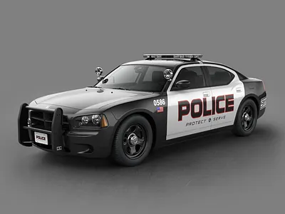 Dodge Police Car 3D Model c4d models c4ddownload free 3d model