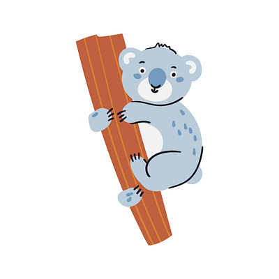 cute koala character children childrens illustration cute design handdrawn illustration kids koala nursery vector