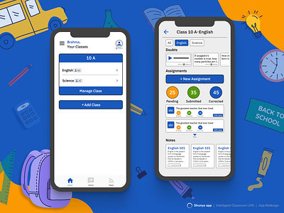 Shunya app redesign classroom management e learning edtech edtech app education framer learning managament learning management system lms school ui ux