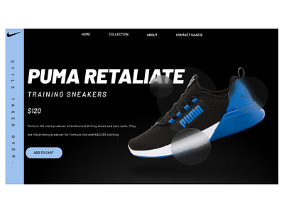 PUMA SNEAKERS 3d animation app branding drsaadbutt graphic design logo motion graphics ui