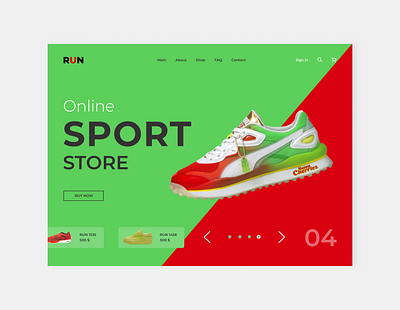 Sport store concept branding color creative interface store typography ui ux webdesign website