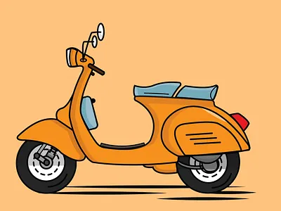 Vespa design ill illustration motion graphics ui