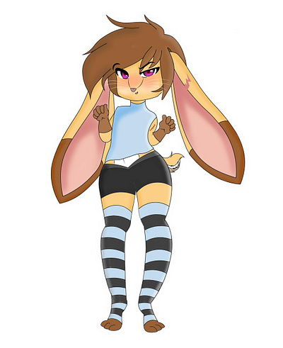 Bunny Character 2d 2dcharacter bunny bunny character character chibbi digital graphic design rabbit] vector