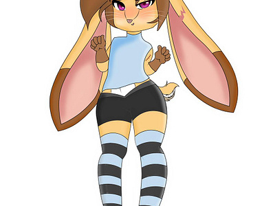 Bunny Character 2d 2dcharacter bunny bunny character character chibbi digital graphic design rabbit] vector