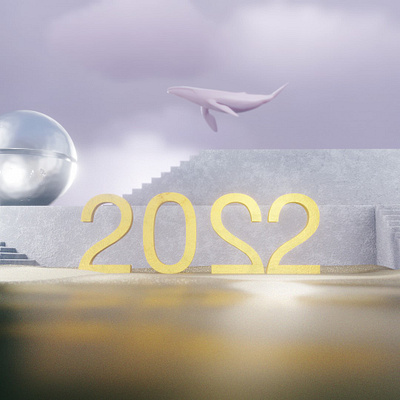 2022 Animated Wish Card 3d animation blender3d design graphic design illustration motion motion graphics surreal xav