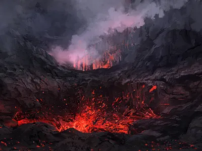 Lava Lake environment lake landscape lava magma rocks