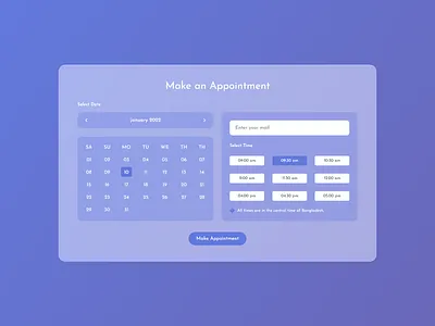 Appointment UI Design appointment bangladesh branding desktop figma illustration jarif hasan akash jarifhasanakash make appointment ui ui ux usa ux web design web ui design website xd