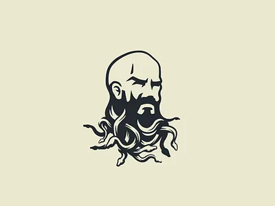 snakes beard man animal beard brand emblem illustration logo man serpent snake