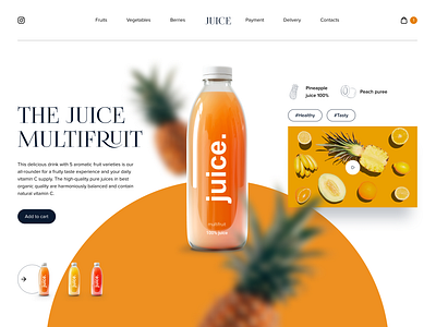 Website design for a business selling freshly squeezed juices b2b branding freshly squeezed juice product promo screen sales ui ux