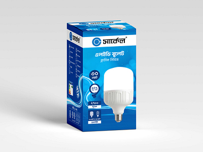 Circle LED Bullet Classic Series Box Design. graphic design