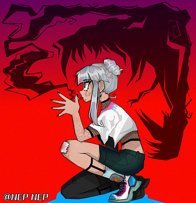 My OC (Sayaka) character digital art illustration oc