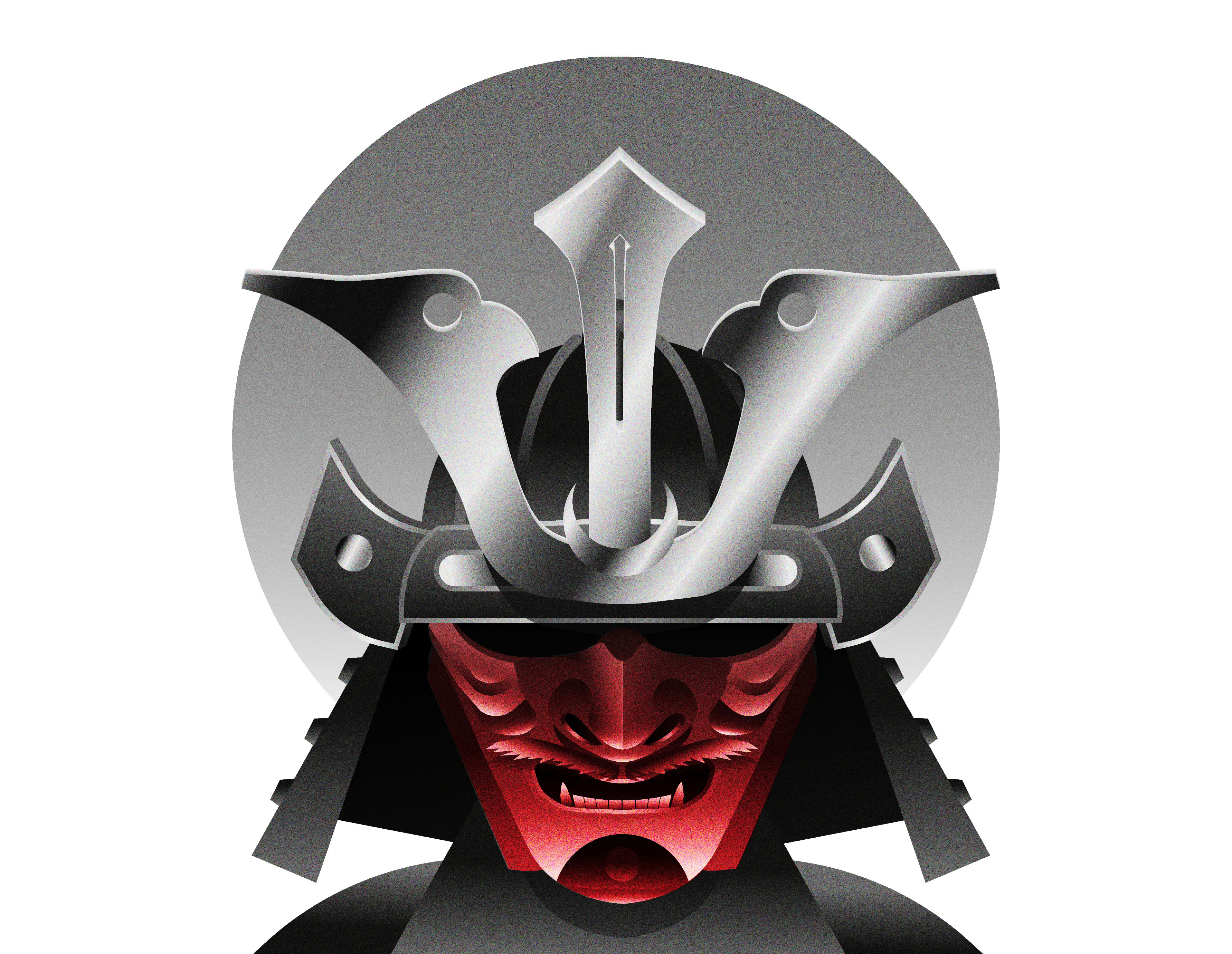 Warriors - Samurai character illustration gradient illustration japanese samurai samurai illustration vector vector helmet vector samurai vector warrior warrior illustration