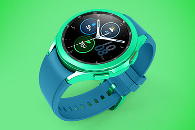 Galaxy Watch 4 Classic Mockups abstract app application business classic clean design device galaxy galaxy watch hand interface mockup realistic samsung smartwatch touchscreen ui watch