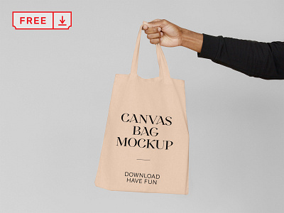 Free Canvas Bag with Hand Mockup branding canvas bag design download free freebie identity logo mockup mockups psd template typography