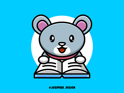 MOUSE AND BOOK america app apparel brand branding canada cartoon design dubai florida graphic design illustration logo logoawesome logoidentity logoroom logos mouse texas usa