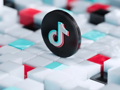 TikTok 3d animation art branding c4d design graphic design logo minimal motion graphics social media tiktok ui
