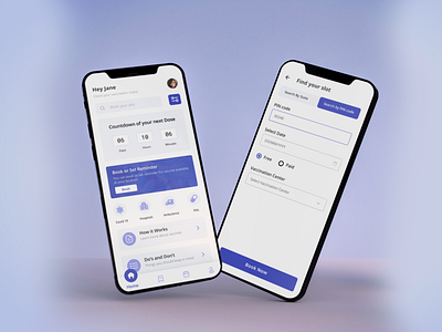 Vaccination Slot Finder UI Design Concept adobe photoshop app design covid19 creative figma mobile app product design slot booking uiux ussllc vaccination vaccine app