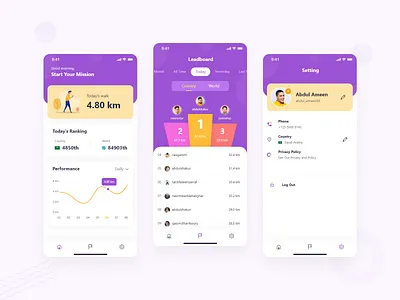 Health App UI