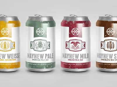 Mayhew Junction Brewing graphic design package design web design