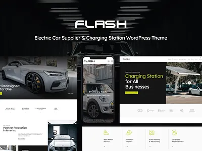 The Flash - Electric Car Supplier & Charging Station WP Theme blog business design illustration web design webdesign wordpress wordpress theme wordpress themes