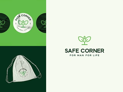 Safe Corner Logo abedin joy brand guidelines branding charity design donate foundation graphic design illustration logo logo design minimal ngo non profit organization social organization typography vector visual identity volunteer