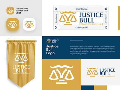 Justice Bull Logo - Law Firm advocates logo brand branding bull logo company company logo corporate law laww firm logo minimalist logo monoline logo scales logo