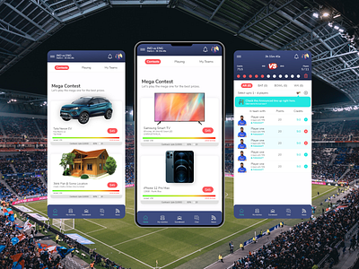 Fantasy Sports App - Design Concept 3d android app animation app design branding design fantasy sports app hybrid app illustration ios app logo mobile app ui uiux web design