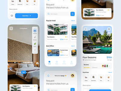 Hotel Booking App agency booking booking app flat booking app flight flight booking hotel hotel app mobile mobile app mobileapp rent app room booking social app ticket travel travel app trip ui vacation