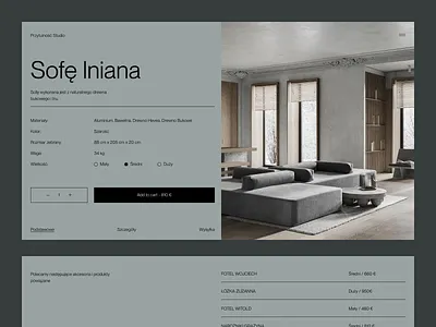 Furniture Studio Product Page branding clean design fireart studio furniture grid minimalism typography web website