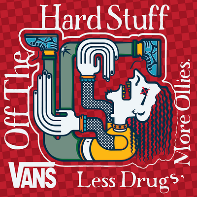 Hire Me VANS! - LESS DRUGS, MORE OLLIES. branding design graphic design illustration vans vector